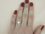 Γυναικείο Δαχτυλίδι Λευκόχρυσο 14 Καράτια Ζιργκόν Λευκές Πέτρες Καρδιά