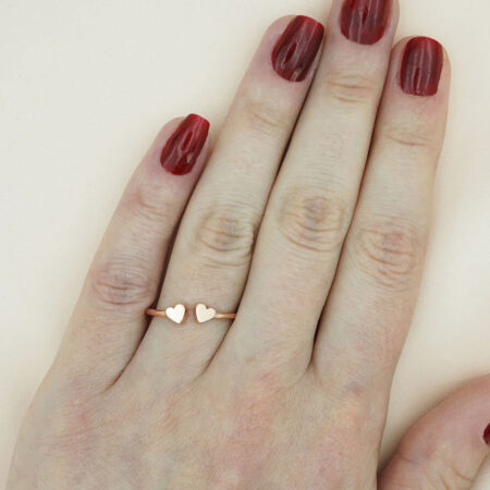 Ροζ Χρυσό Γυναικείο Δαχτυλίδι 14 Κ