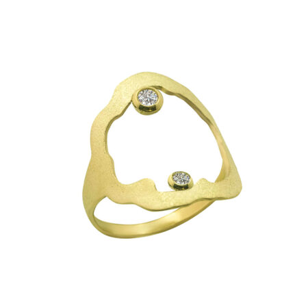 Γυναικείο Δαχτυλίδι Σε Χρυσό 9 Καρατίων Ζιργκόν Πέτρες