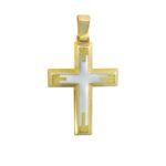 Σταυρός Βάπτισης Διπλής Όψεως Χρυσό 9Κ