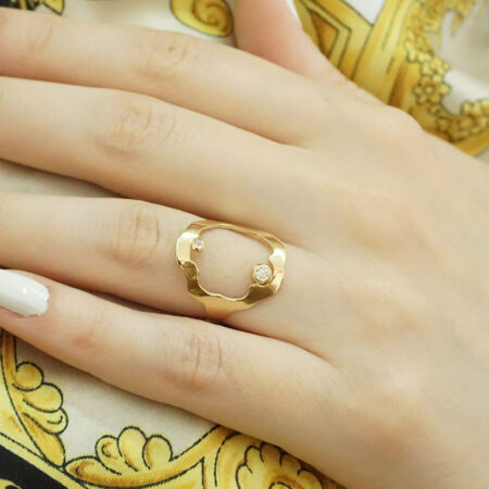 Χρυσό Δαχτυλίδι Ζιργκόν 14Κ Γυναικέιο Minimal Κόσμημα Δώρο