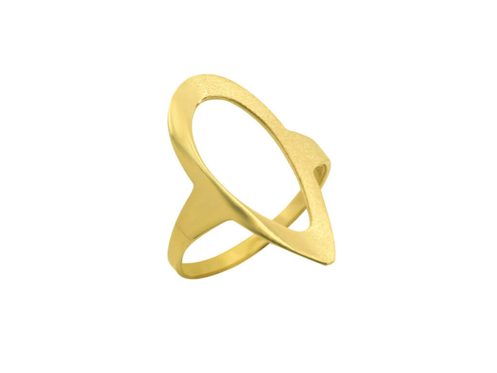 Μοντέρνο Χρυσό Δαχτυλίδι 14 Καράτια Γυναικείο