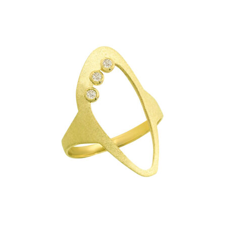 Δαχτυλίδι Γυναικείο Χρυσό 14 Καρατίων Ζιργκόν Πέτρες