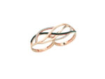Διπλό Δαχτυλίδι με Ζιργκόν Πέτρες Μαύρες Λευκές Ροζ Επίχρυσο 925 Γυναικείο