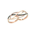 Διπλό Δαχτυλίδι με Ζιργκόν Πέτρες Μαύρες Λευκές Ροζ Επίχρυσο 925 Γυναικείο