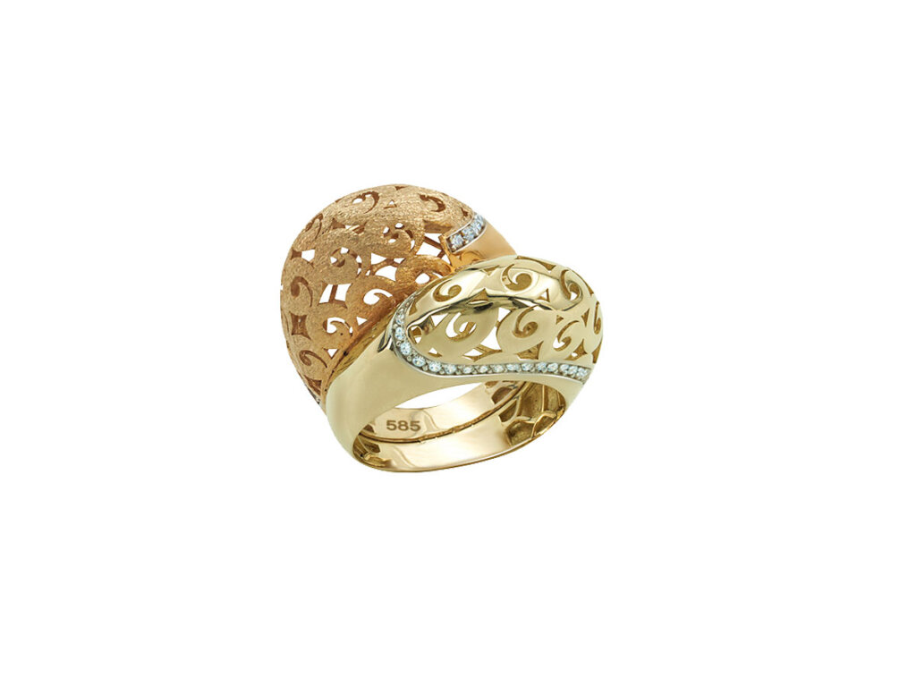 Δαχτυλίδι Μοντέρνο Ζιργκόν Πέτρες Χρυσό 14Κ