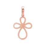 Σταυρός Γυναικείος Μοντέρνος Ροζ Χρυσό 14Κ