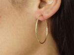 Χρυσά Σκουλαρίκια Κρίκοι 14Κ Γυναίκα Κόσμημα Earrings
