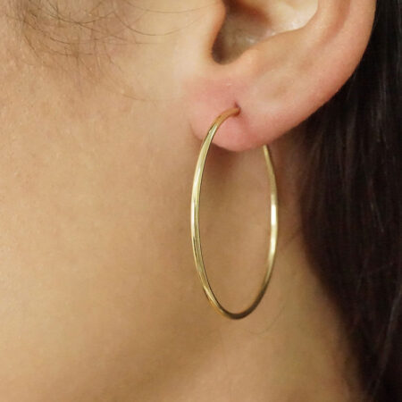 Χρυσά Σκουλαρίκια Κρίκοι 14Κ Γυναίκα Κόσμημα Earrings