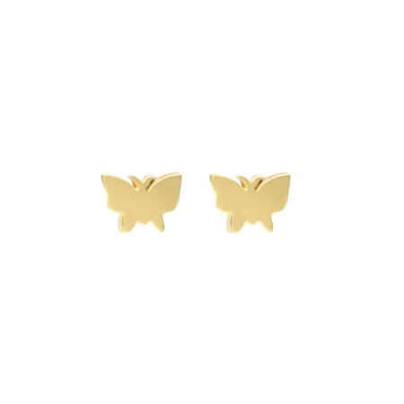 Χρυσά Σκουλαρίκια Παιδικά 14 Καράτια Πεταλούδες