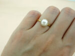 Γυναικείο Δαχτυλίδι με Λευκό Μαργαριτάρι Πέτρες Ζιργκόν Επίχρυσο Ασήμι 925
