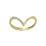 Γυναικείο Δαχτυλίδι Χρυσό Με Ζιργκόν Κίτρινο 14Κ