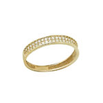 Μισόβερο Δαχτυλίδι Χρυσό 14Κ Ζιργκόν