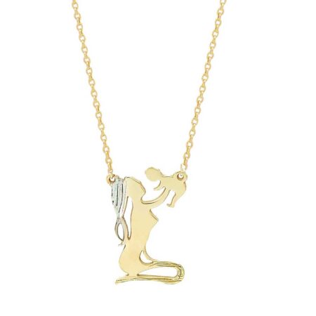 Χρυσό Κρεμαστό Μαμά Με Μωρό 9Κ