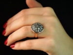 Ασημένιο Δαχτυλίδι Με Ζιργκόν Λευκές Πέτρες Ροζ Επίχρυσο Μαύρο Επιπλατίνωμα Ασήμι 925