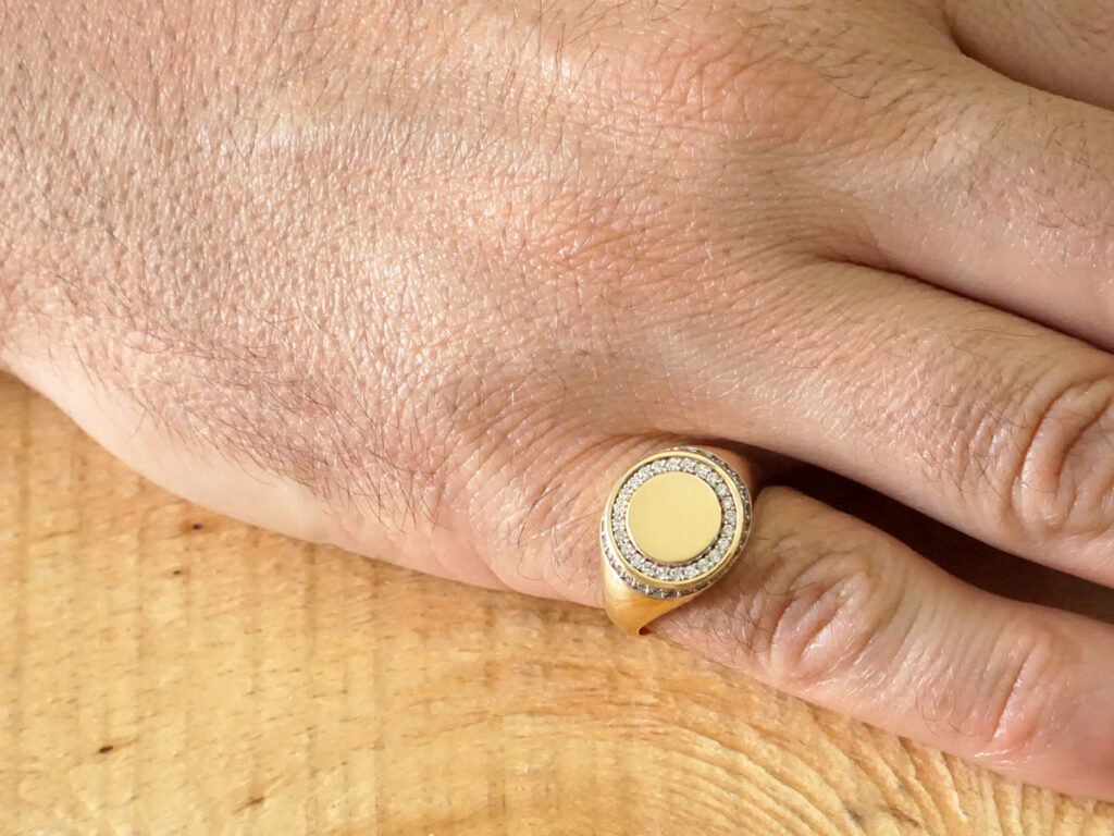 Δαχτυλίδι Ανδρικό Χρυσό Ζιργκόν Πέτρες 14Κ Κόσμημα Δώρο Γάμος Αρραβώνας