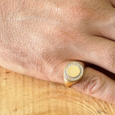 Δαχτυλίδι Ανδρικό Χρυσό Ζιργκόν Πέτρες 14Κ Κόσμημα Δώρο Γάμος Αρραβώνας
