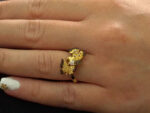 Χειροποίητο Δαχτυλίδι Με Ζιργκόν Και Μαύρο Πλατίνωμα Χρυσό 14Κ Γυναικείο Κόσμημα Πέτρες