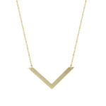 Χρυσό Κολιέ 14Κ Με Σχήματα V