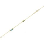 Βραχιόλι Για Κορίτσι Και Αγόρι Σε Χρυσό 9 Καράτια Με Πατούσα Και Σταυρό