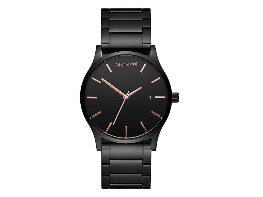 Ρολόι Ανδρικό MVMT Link Rose Gold Black Stainless Steel Bracelet (κωδ: D-MM01-BBRG)