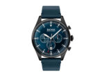 Ανδρικό Ρολόι Με Δερμάτινο Λουράκι Μπλε Hugo Boss Pioneer 1513711