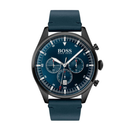Ανδρικό Ρολόι Με Δερμάτινο Λουράκι Μπλε Hugo Boss Pioneer 1513711