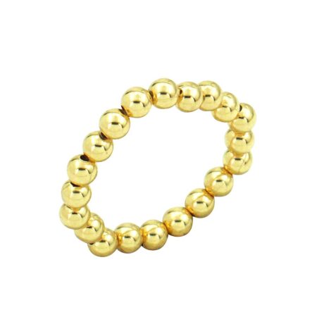 Ασημένιο Δαχτυλίδι Με Κίτρινες Μπίλιες 925