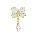 Χρυσή Παιδική Παραμάνα 9Κ Φιόγκος Ζιργκόν Πέτρα Σταυρουδάκι