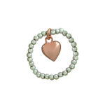 Δίχρωμο Δαχτυλίδι Καρδιά Ασήμι 925