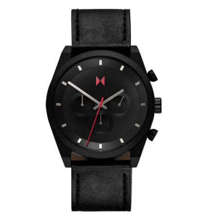MVMT Ανδρικό Ρολόι Element Stainless steel Black Leather Strap 28000045-D