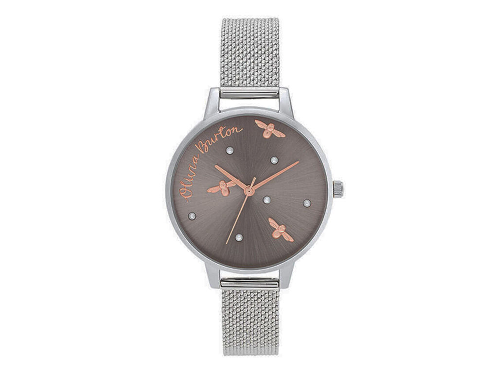 Olivia Burton OB16PQ01 Γυναικείο Ρολόι Με Μωβ Καντράν Λευκό Μπρασελέ