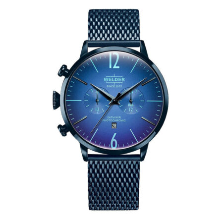 Unisex Ρολόι WELDER Moody Dual Time Blue Metallic Bracelet WWRC414