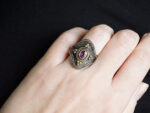 Χειροποίητο Ασημόχρυσο Δαχτυλίδι Με Ρουμπίνι 950-18Κ Γυναικείο