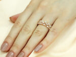Γυναικείο Ασημένιο Δαχτυλίδι Με Ζιργκόν Λευκές Πέτρες Ροζ Επιχρύσωμα 925