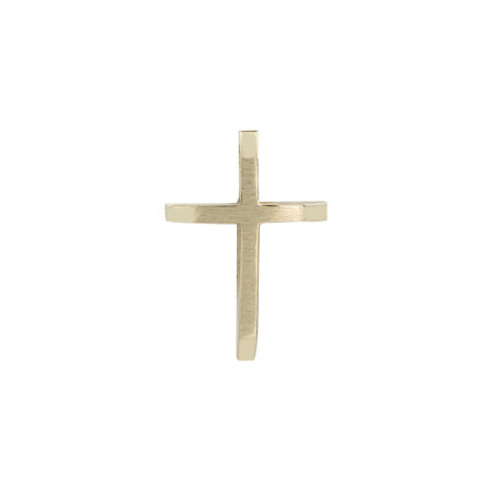 Χρυσός Σταυρός 14 Καράτια Λουστρέ Ζαγρέ Γυναικείος Ανδρικός