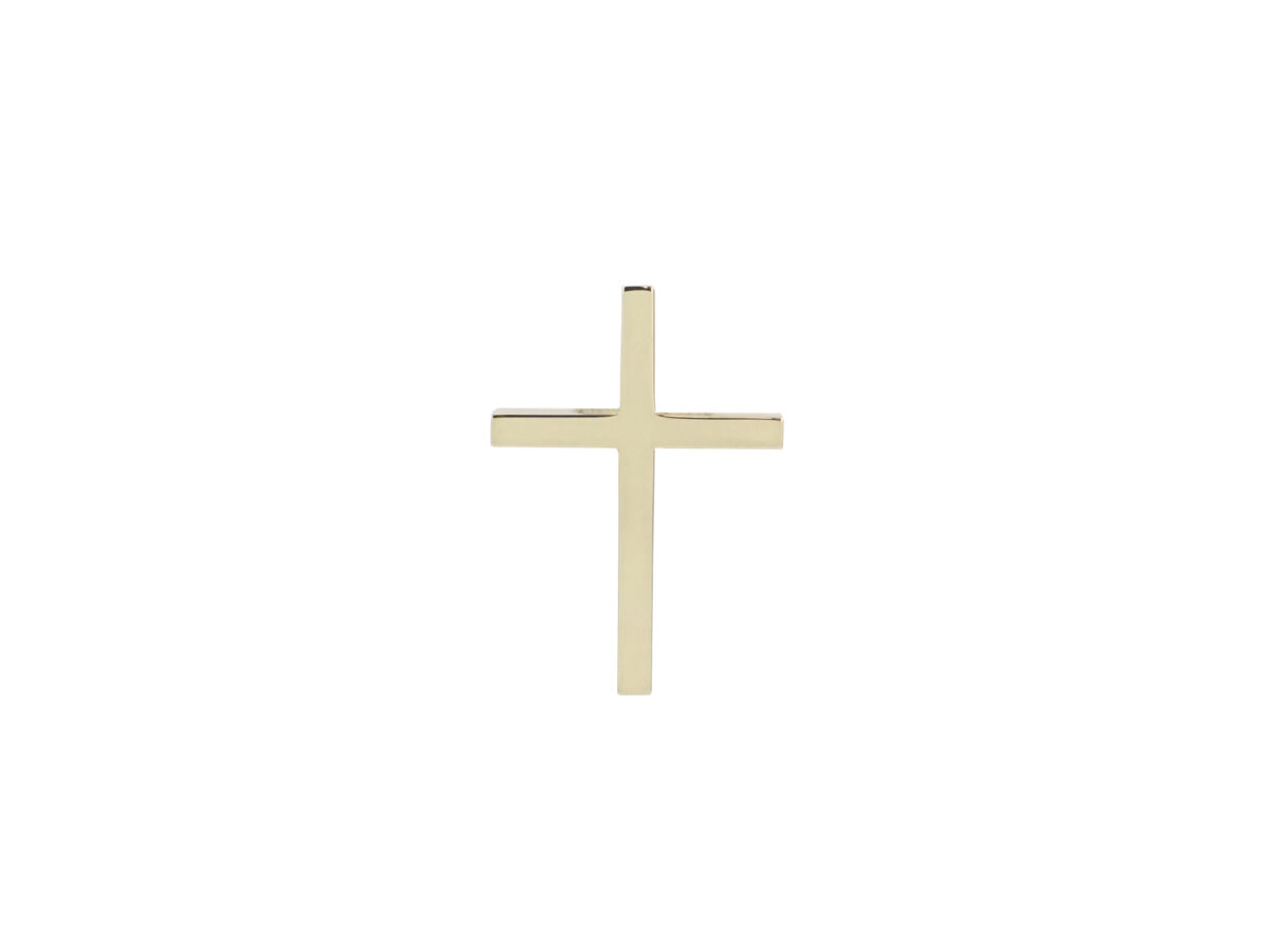 Κλασικός Κίτρινος Χρυσός Σταυρός 14 Καρατίων Γυναικείος Και Ανδρικός