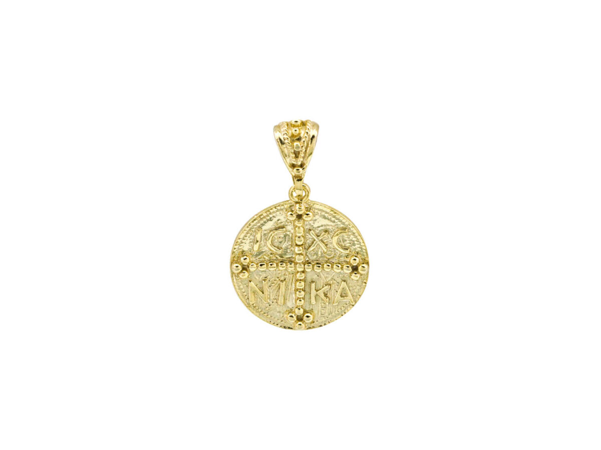 Κωνσταντινάτο Κόσμημα Διπλής Όψης Επιχρυσωμένο Ασήμι 925 Για Αγόρι Κορίτσι Και Γυναίκα