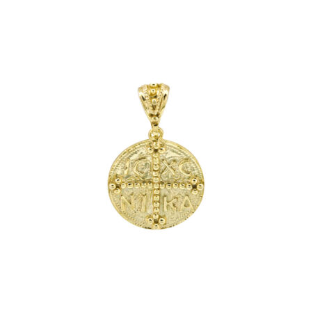 Κωνσταντινάτο Κόσμημα Διπλής Όψης Επιχρυσωμένο Ασήμι 925 Για Αγόρι Κορίτσι Και Γυναίκα