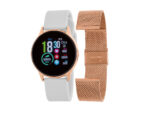 Marea Smartwatch Λευκό Λουράκι Καουτσούκ Δώρο Ροζ Χρυσό Μπρασελέ Unisex B58001-5
