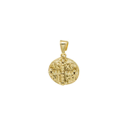 Μενταγιόν Κωνσταντινάτο Διπλής Όψης Επιχρυσωμένο Ασήμι 925 Κόσμημα Δώρο Για Γυναίκα Κορίτσι Και Αγόρι