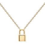 PDPAOLA Bond Gold Κολιέ Λουκέτο Ασήμι 925 Επιχρύσωμα 18Κ CO01-086-U