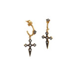 Σκουλαρίκια Κρεμαστά Σταυροί Από Χρυσό 9 Καρατίων