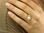 Χρυσό Δαχτυλίδι Με Μαργαριτάρι Λευκό 14 Καράτια
