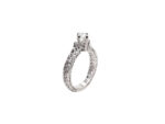 Δαχτυλίδι Μονόπετρο Με Διαμάντι Brilliant Σε Λευκόχρυσο 18Κ Γάμου Αρραβώνων GR296