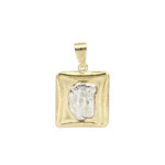 Δίχρωμο Χρυσό Φυλαχτό Μωρού 9 Καρατίων Με Τον Χριστό