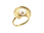 Χρυσό Δαχτυλίδι Με Μαργαριτάρι Λευκό 14Κ Γυναικείο