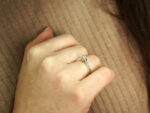Γυναικείο Δαχτυλίδι Μονόπετρο Με Διαμάντι Μπριγιάν Λευκόχρυσο 18 Καρατίων