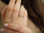 Περίτεχνο Δαχτυλίδι Μονόπετρο Με Διαμάντι Brilliant Σε Λευκόχρυσο 18Κ