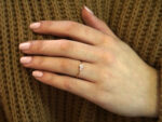 Ροζ Χρυσό Δαχτυλίδι Ροζέτα 14Κ Με Ζιργκόν Πέτρες
